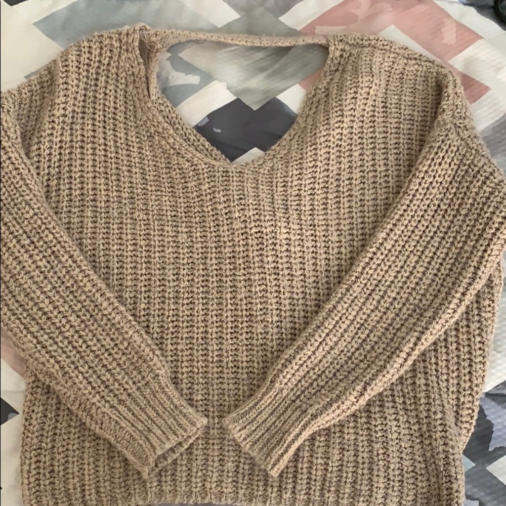 Twist Back Soft Sweater